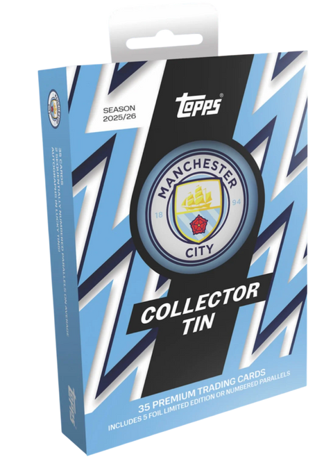 2025 - 26 Topps Manchester City Collectors Tin - underpaidcollectibles