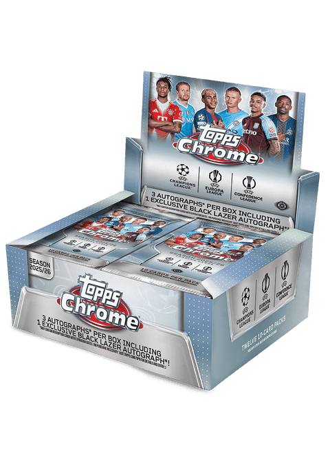 2025 - 26 Topps Soccer Chrome UCC UEFA Club Competitions Jumbo Box - underpaidcollectibles