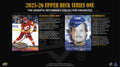 2025 - 26 Upper Deck Series 1 NHL Hockey Hobby Box - underpaidcollectibles