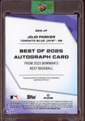 2025 Bowman's Best Baseball JoJo Parker Auto /99 - underpaidcollectibles