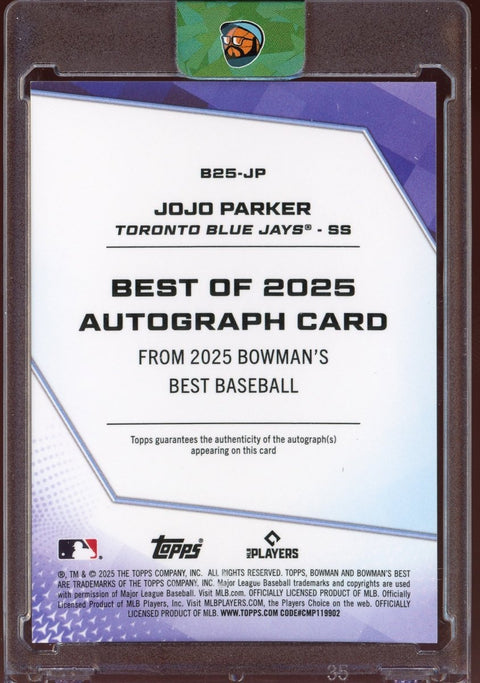 2025 Bowman's Best Baseball JoJo Parker Auto /99 - underpaidcollectibles