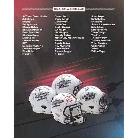 2025 Fanatics Under Wraps WWE SummerSlam Autographed Mini Helm Box - underpaidcollectibles