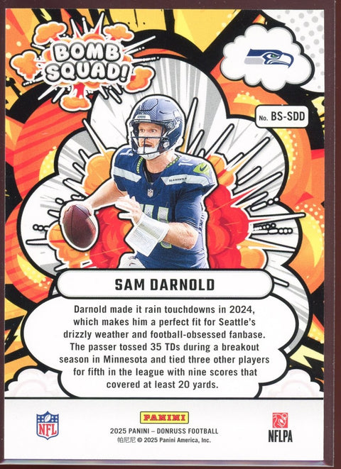 2025 Panini Donruss Football NFL Sam Darnold Bomb Squad /100 - underpaidcollectibles