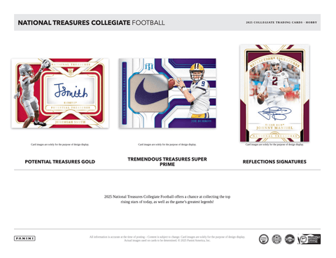 2025 Panini National Treasures Collegiate Football Hobby Box - underpaidcollectibles