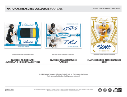 2025 Panini National Treasures Collegiate Football Hobby Box - underpaidcollectibles