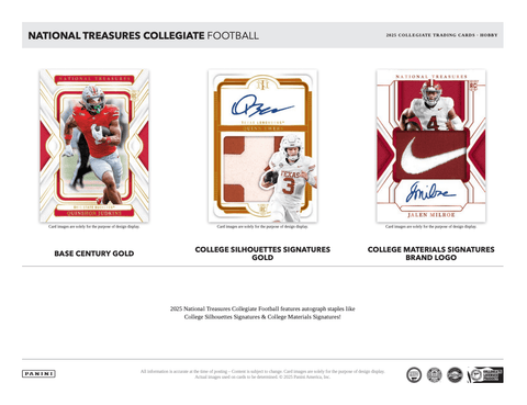2025 Panini National Treasures Collegiate Football Hobby Box - underpaidcollectibles