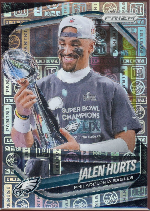 2025 Panini Prizm NFL Football Jalen Hurts No. 228 Trophy /20 - underpaidcollectibles
