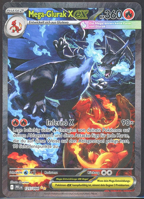 2025 Pokémon Phantasmal Flames 125 Mega Charizard X ex (DE) - underpaidcollectibles