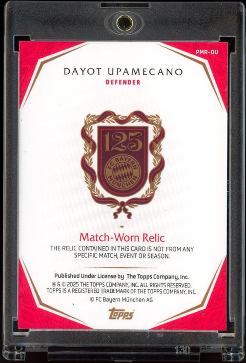 2025 Topps Bayern Forever Dayot Upamecano Relic /5 - underpaidcollectibles