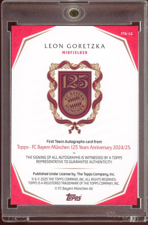 2025 Topps Bayern Forever Leon Goretzka Auto /33 - underpaidcollectibles
