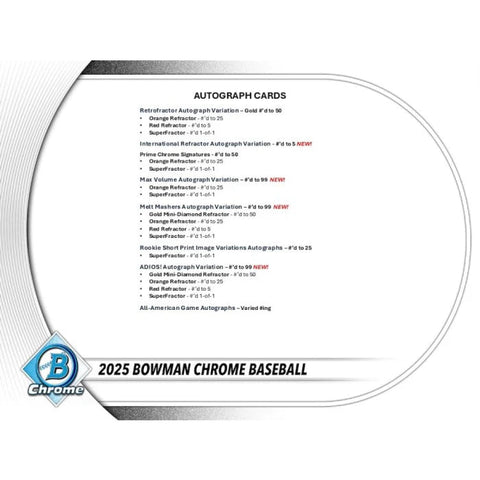2025 Topps Bowman Chrome Baseball MLB Hobby Box - underpaidcollectibles