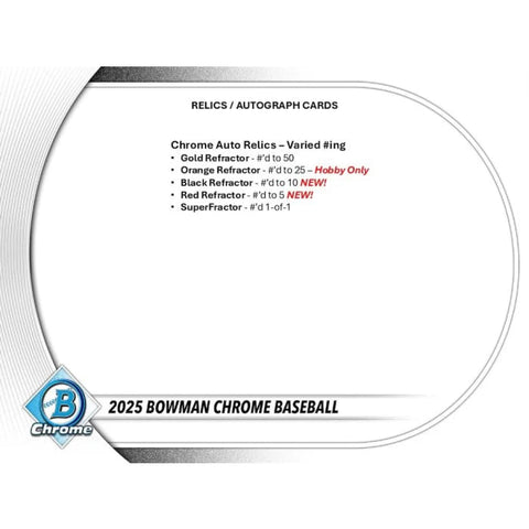 2025 Topps Bowman Chrome Baseball MLB Hobby Box - underpaidcollectibles