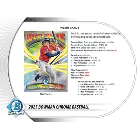 2025 Topps Bowman Chrome Baseball MLB Hobby Box - underpaidcollectibles