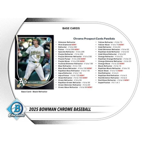2025 Topps Bowman Chrome Baseball MLB Hobby Box - underpaidcollectibles