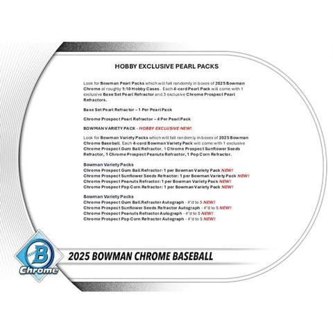 2025 Topps Bowman Chrome Baseball MLB Hobby Box - underpaidcollectibles