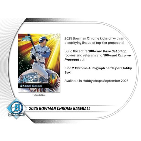 2025 Topps Bowman Chrome Baseball MLB Hobby Box - underpaidcollectibles