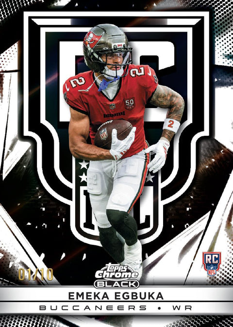 2025 Topps Chrome Black Football Hobby Box - underpaidcollectibles