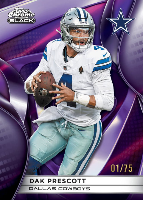 2025 Topps Chrome Black Football Hobby Box - underpaidcollectibles