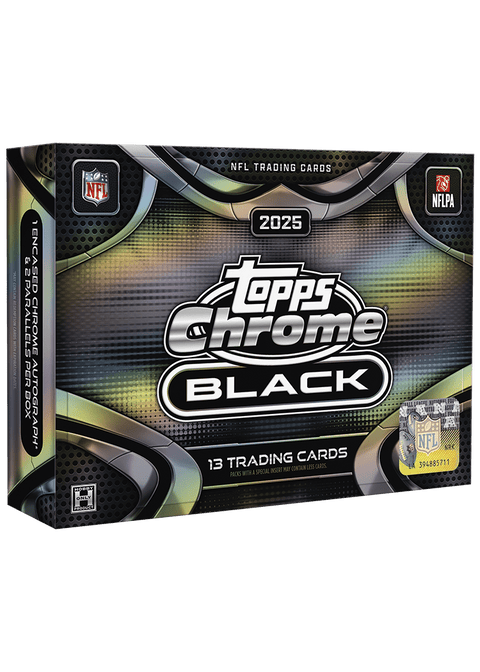 2025 Topps Chrome Black Football Hobby Box - underpaidcollectibles