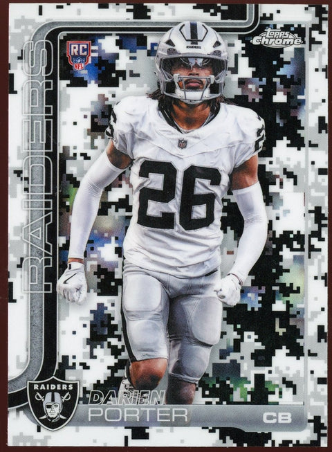 2025 Topps Chrome Football Darien Porter Team Camo - underpaidcollectibles