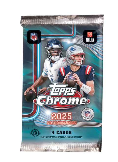 2025 Topps Chrome Football Hobby Pack - underpaidcollectibles