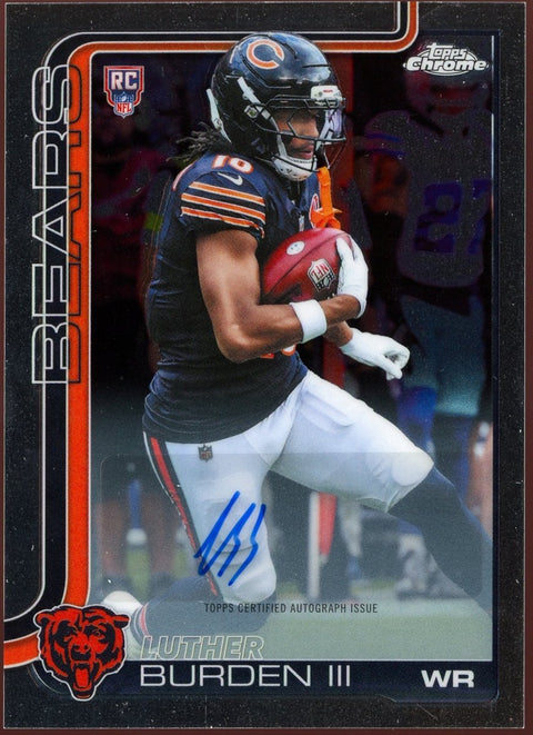 2025 Topps Chrome Football Luther Burden III Rookie Autograph Variation - underpaidcollectibles