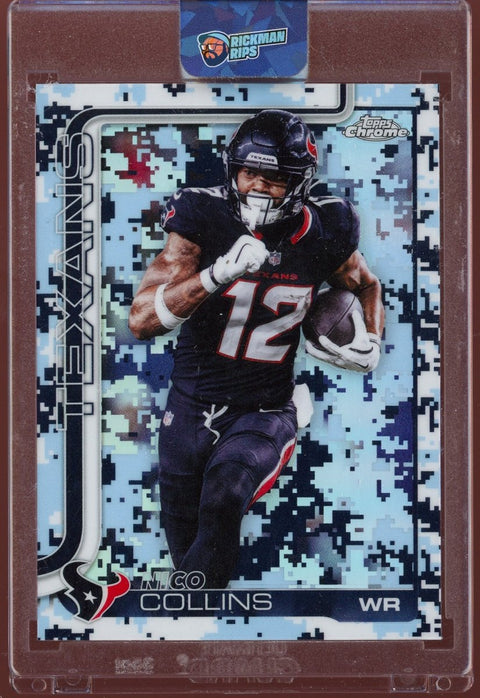 2025 Topps Chrome Football Nico Collins Team Camo - underpaidcollectibles
