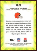 2025 Topps Chrome Football Quinshon Judkins Radiating Rookies - underpaidcollectibles