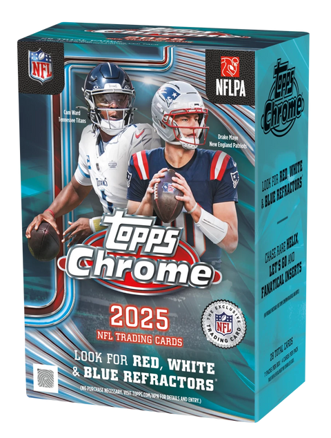 2025 Topps Chrome Football Value Blaster Box - underpaidcollectibles