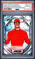 2025 Topps Chrome Formula 1 Diamond 75th Anniv. Michael Schumacher D75-47 PSA 10 - underpaidcollectibles