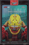 2025 Topps Chrome Formula 1 Lewis Hamilton Helmet Collection HC - 2 Teal /199 - underpaidcollectibles