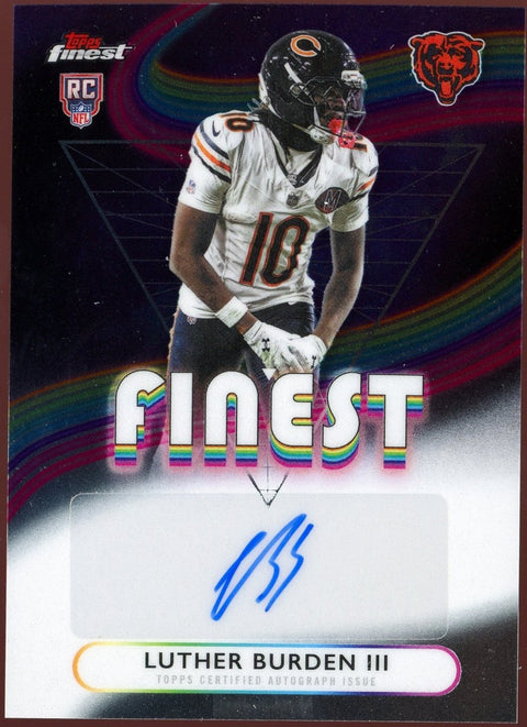 2025 Topps Finest Football Luther Burden III Rookie Autograph - underpaidcollectibles