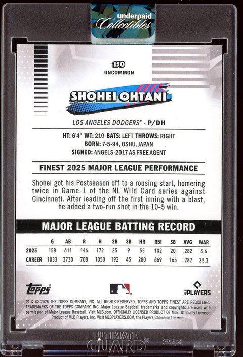 2025 Topps Finest: Shohei Ohtani Oil Spill Refractor (150) - underpaidcollectibles