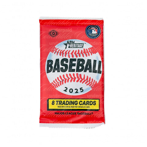 2025 Topps Heritage Baseball Hobby Pack - underpaidcollectibles