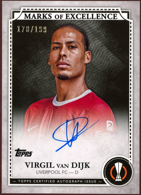 2025 Topps Marks of Excellence Virgil van Dijk Autograph /199 - underpaidcollectibles