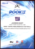 2025 Topps Resurgence: Jaxson Dart (RRA-JD) Rookie RC - underpaidcollectibles