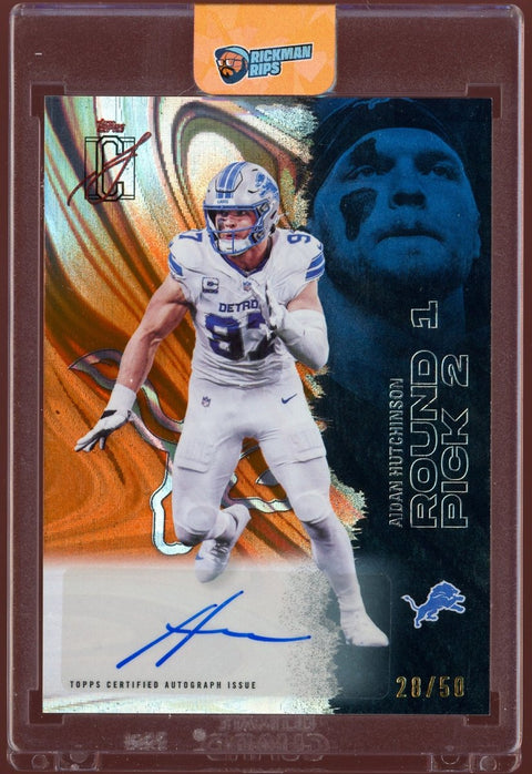 2025 Topps Signature Class Football Aidan Hutchinson 74 Auto /50 - underpaidcollectibles