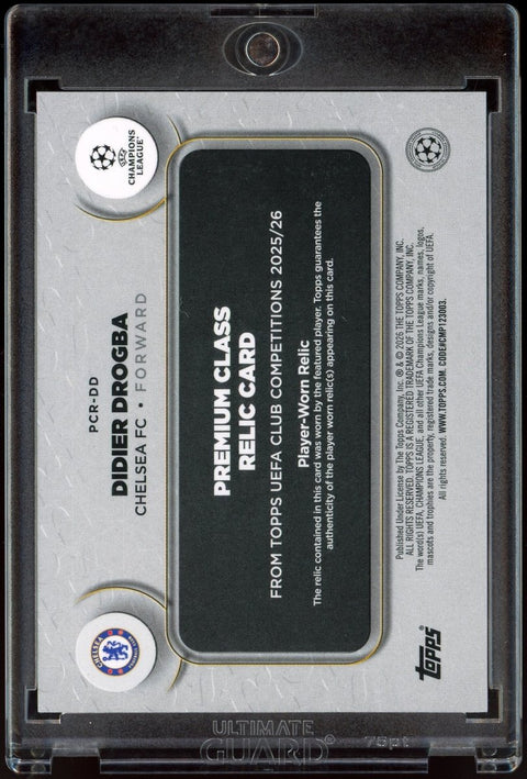 2025/26 Topps Chrome UCC Didier Drogba Premium Class Relic /25 - underpaidcollectibles