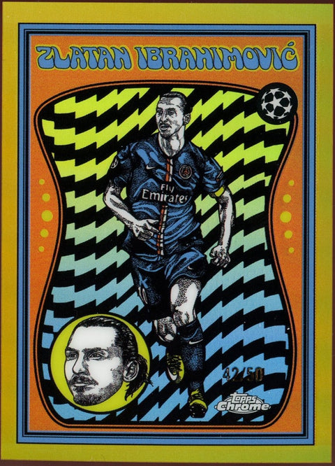 2025/26 Topps Chrome UCC Zlatan Ibrahimović Ultra Violet Gold /50 - underpaidcollectibles