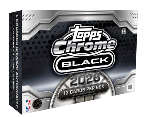 2026 Topps Chrome Black Basketball Hobby Box - underpaidcollectibles