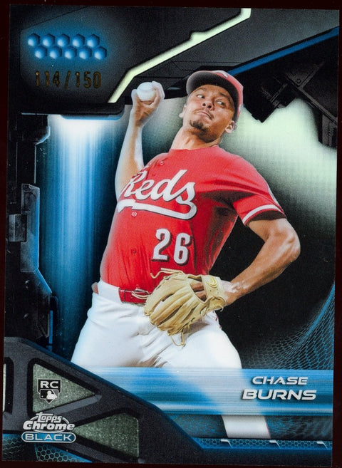 2026 Topps Chrome Black MLB Chase Burns Rookie Blue /150 - underpaidcollectibles