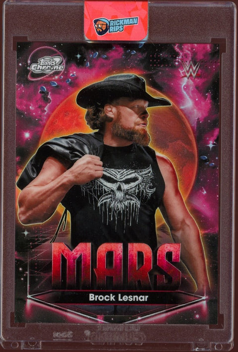 2026 Topps Chrome Cosmic WWE Brock Lesnar Mars PPMR-11 - underpaidcollectibles