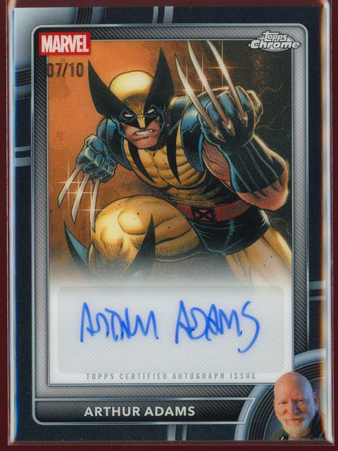 2026 Topps Chrome Marvel Comics Wolverine Arthur Adams Artist Signature Black /10 - underpaidcollectibles