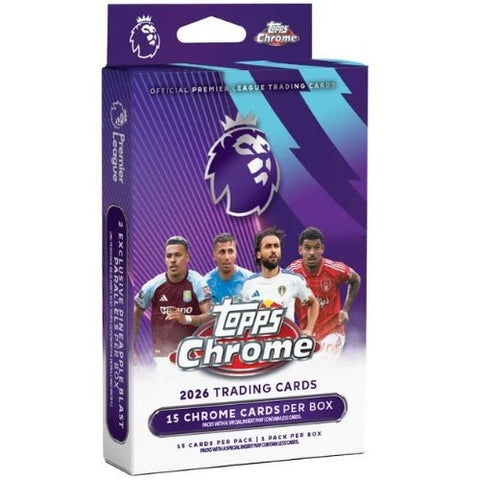 2026 Topps Chrome Premier League EPL Soccer Hanger Pack - underpaidcollectibles