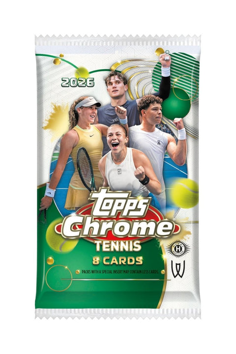 2026 Topps Chrome Tennis Hobby Pack - underpaidcollectibles