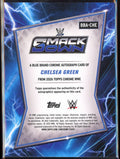 2026 Topps Chrome WWE Chelsea Green Blue Brand Blue Refractor Auto /150 - underpaidcollectibles