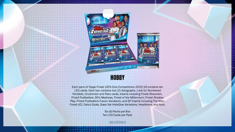 2025-26 Topps UEFA Club Competitions Finest Soccer Hobby Box