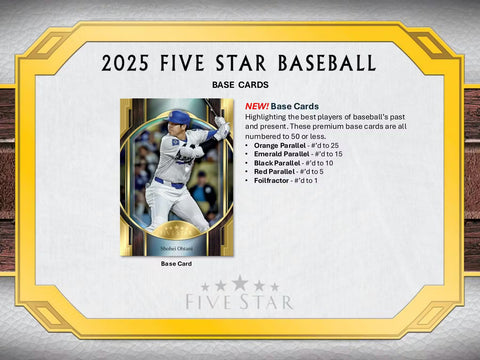 2025 Topps Five Star Baseball Hobby Box