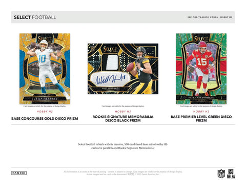 2025 Panini Select Football H2 Hobby Box