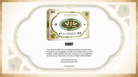 2026 Topps Tier One Baseball Hobby Box
